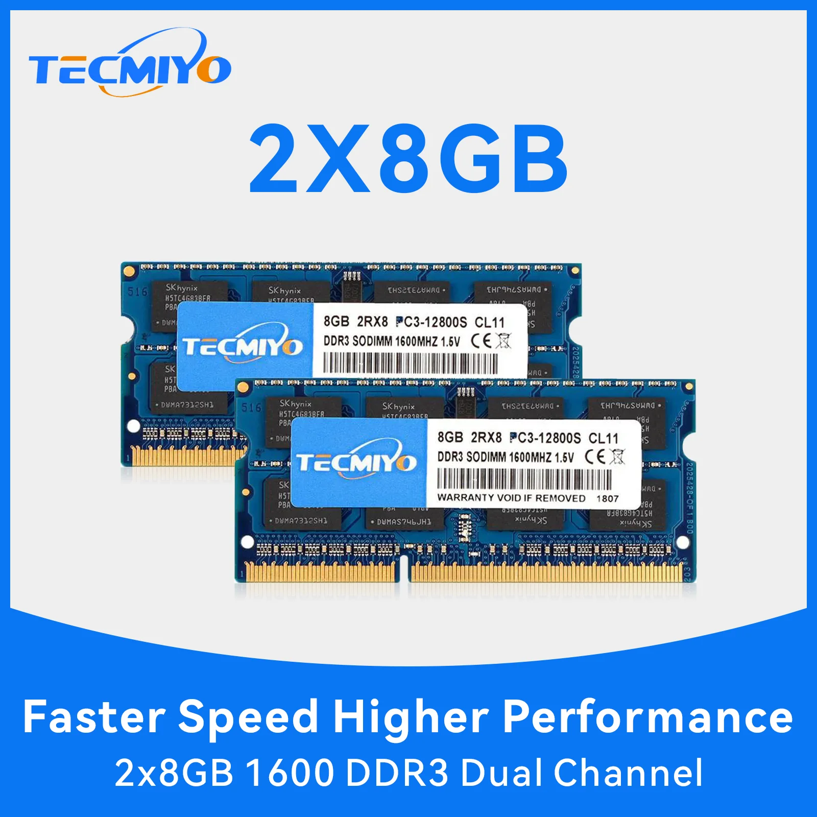 TECMIYO DDR3 1600MHz SODIMM Ʈ ޸ RAM, DDR3 8GB 1600MHz SODIMM, 1.5V PC3-12800S,  ECC 